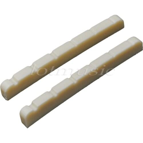 2Pcs Plastic Slotted Guitar Nut For 6-String Electric guitar Fit For Fender Guitar Replacement