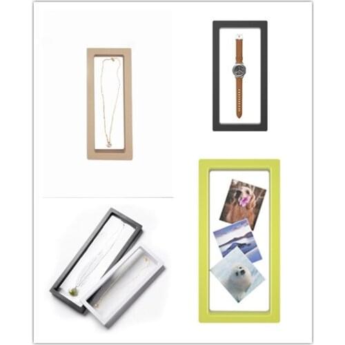 Retangular PE Film Gems Jewelry Storage Watch Box Exhibition Suspended Floating Ring Earrings Display Rack Necalace Case