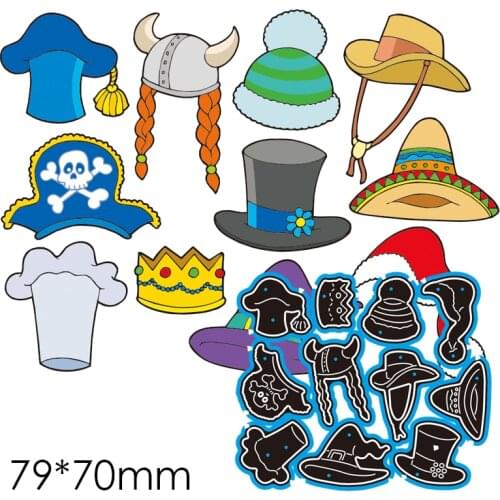 Cutting Dies Hats New Metal Stencils DIY Scrap Booking Paper Cards Making Decoration 79*70mm
