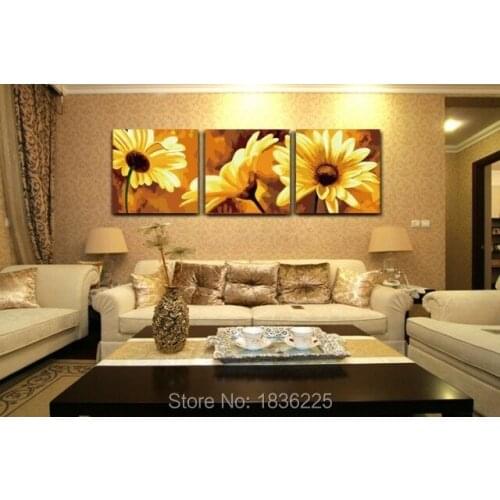Handpainted wedding decoration canvas painting scrapbook picture modern 3 panels oil paintings wall pictures for living room