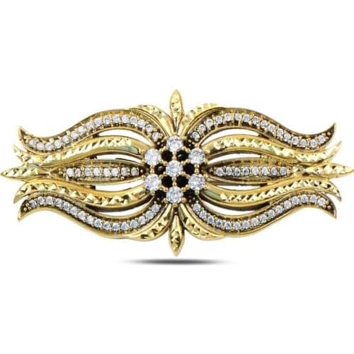 Silver 925 Sterling Zircon Cubic Zirconia Authentic Brooch