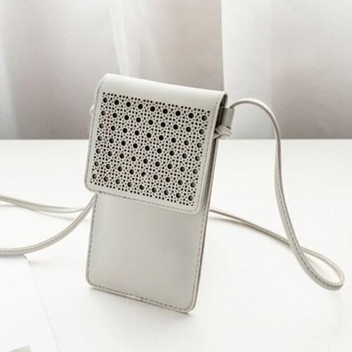Cross Body Mobile Phone Bag Touching Screen Clear Window Mini Purse Cell Phone Bag Pouch AC889
