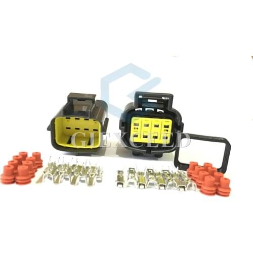 2 Sets 8 Pin 174982-2 174984-2 Female Male Sealed Waterproof Wiring Harness Socket Car Electrical Connector For Denso