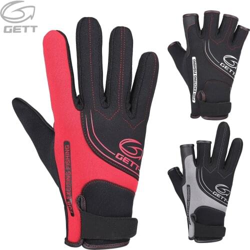 Japans GETT winter Fishing Gloves neoprene skid-proof gloves neoprene waterproof anti cut gloves Quality Materials mens gloves
