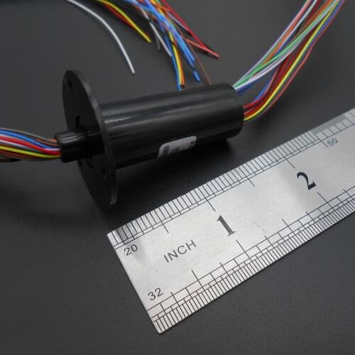10PCS 24 Lead Wires 15mm 24*2A (24 Wires 2A) Conductors Capsule Slip Ring 220V 250Rpm Engineering Plastics 360 degrees *FD091X10