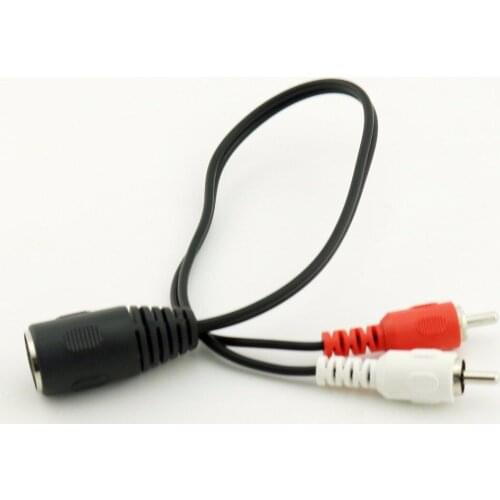 10pcs Din 5 Pin Female Socket to 2x RCA Phono Male Plug AMP Audio Adapter Cable 30cm