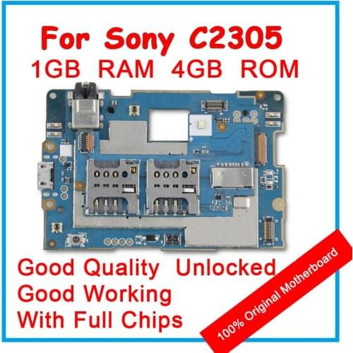 100% Original Motherboard For Sony Xperia C S39H C2305 4GB ROM Mainboard Android OS Logic Board With Full Chips Replace