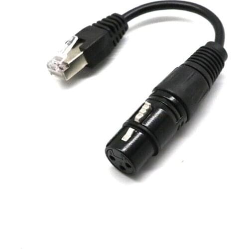 15cm XLR 3 Pin Female To RJ45 Male Network Connector Adapter Converter Cable Cables