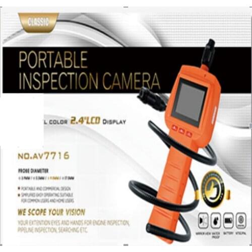 2.4 Inch 5.5mm 450,000Pixles Water-Proof AV Handheld Endoscope