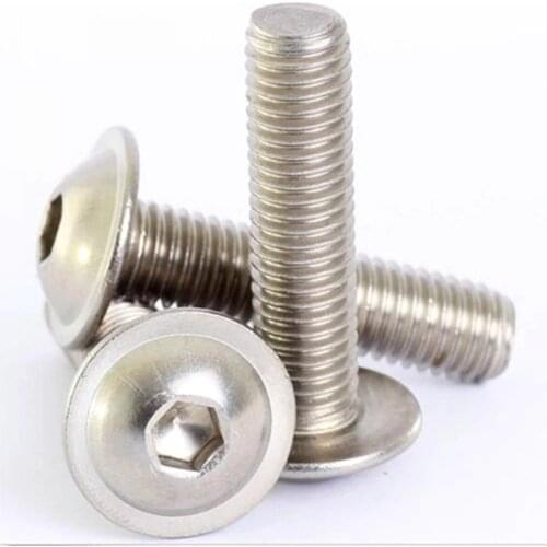 20pcs/lot m5 A2 304 Stainless Steel Hex Socket Flanged Button Head Allen Bolts Screws M5x10mm