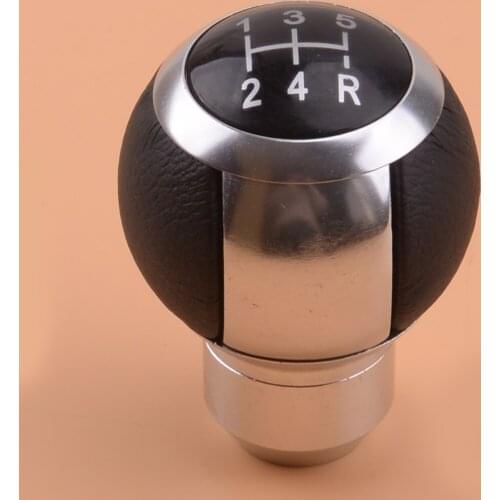 5 Speed Car Round Silver Manual Transmission Gear Shifter Shift Lever Knob for Universal Vehicles Trucks