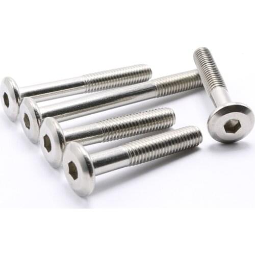 Standard cross machine screw Carbon steel M8 M6 flat head hex socket Screw Bolt for bed cabinet connection furniture fittings