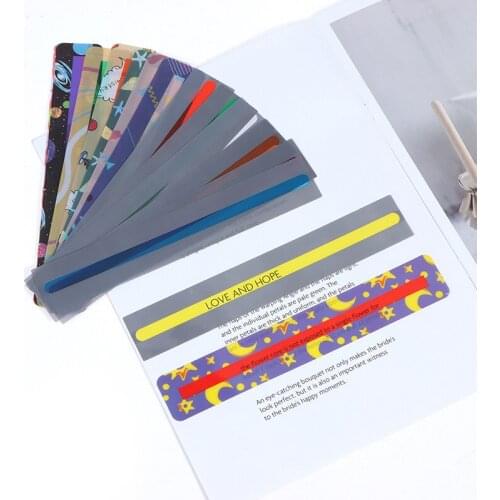 8 Pieces Reading Guide Strips Highlighter Colored Overlays Bookmark For Student Teacher Dyslexia People Cute Paper Book Marker