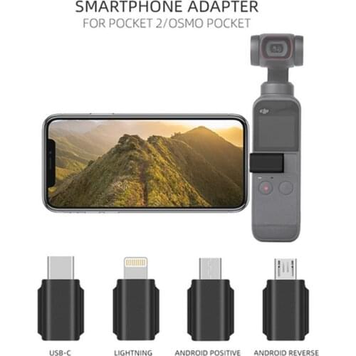 Smartphone Adapter For DJI Pocket 2/Osmo Pocket IOS Lightning Micro USB-C Android Positive Standard Reverse Data Gimbal Parts