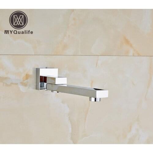 Free Shipping Wall Mount Tub Filler Chrome Brass 360 Rotation Bath Faucet Accessory Tub Spout