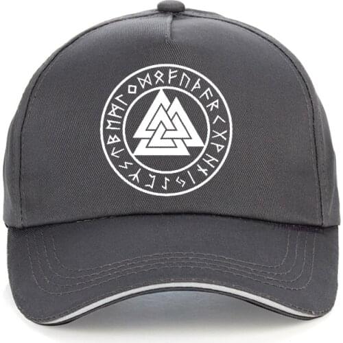Odin Vikings Symbols Print Baseball Cap Men Summer Hip Hop cap Nordic Viking Rune wolf Scandinavn Odin Symbol Men snapback hat