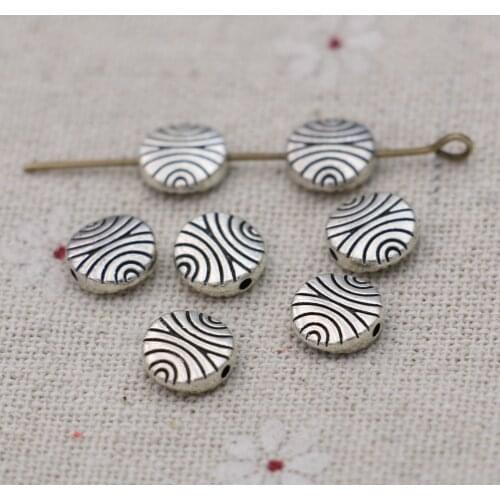 Silver Plated Wave Loose Spacer Beads for Jewelry Making Bracelet DIY Craft Findings 9mm 25pcs/lot
