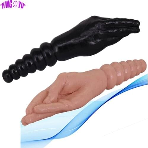 Double Head Big Dildo Large Penis Fist Realistic Hand Anal Plug Vagina Anus Masturbator Adult Sex Toys for Women Men Gay Lesbian