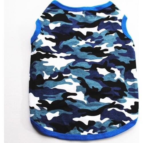Dog Camouflage Shirts Pet Spring and Summer Vest Puppy Cotton Shirt Dog Cat Breathable Clothes for Small Medium Dog Boy and Girl