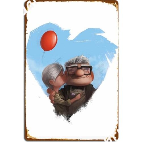 Ellie And Carl Up Movie Metal Plaque Poster Wall Pub Pub Garage Wall Plaque Create Tin Sign Poster