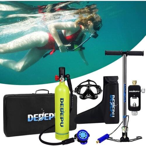 S5000 1L Mini Scuba Tank Oxygen Cylinder 20 Minutes Capability Diving Oxygen Underwater Breathing Device Snorkeling Equipment