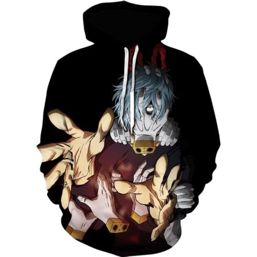 Hot-selling anime streetwear 3D printing my hero academy hoodie cartoon day cool mens and womens fashion casual shirts