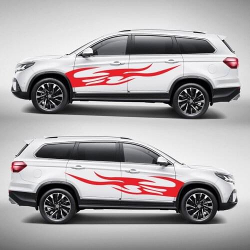 D-1061 Car Cool Flame Sticker PVC Exterior Hood Body Trim Decal for Auto Styling Exterior Accessories Car Stickers Accessories