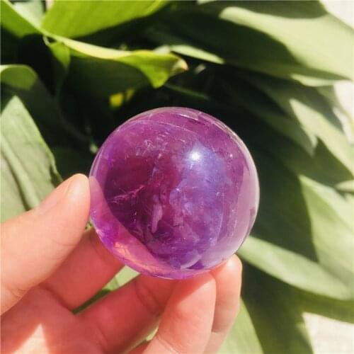 Natural Amethyst Quartz Crystal Sphere Ball Healing
