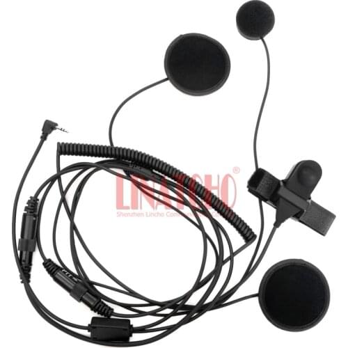 2.5mm pin T5412 T5420 T5422 walkie talkie finger PTT MIC Full face earmuff headset motorcycle helmet earphone