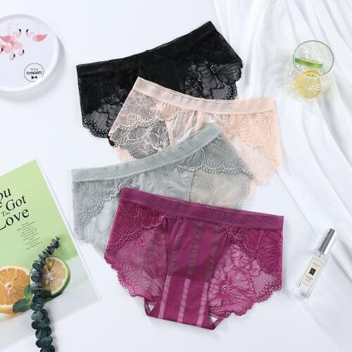 New Panties for Woman Underwear Sexy Lace Breathable Soft Lingerie Female Briefs Panty Sexy Transparent Womens Underpants