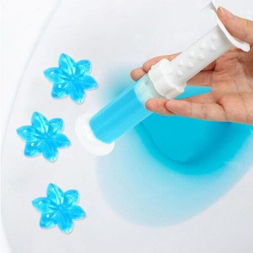 Toilet Bathroom Flower Gel Cleaner Large Capacity Toilet Deodorizer Gel Remove Odor Flowers Shape Cleaner