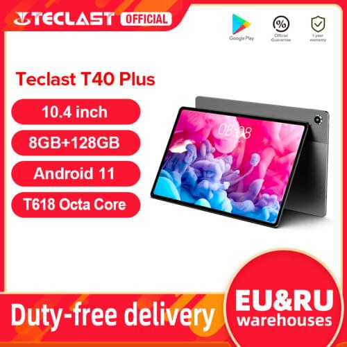 Teclast T40 Plus 10.4'' Tablet 2000x1200 8GB RAM 128GB ROM UNISOC T618 Octa Core 4G Network Wifi Tablet PC Android 11 Type-C