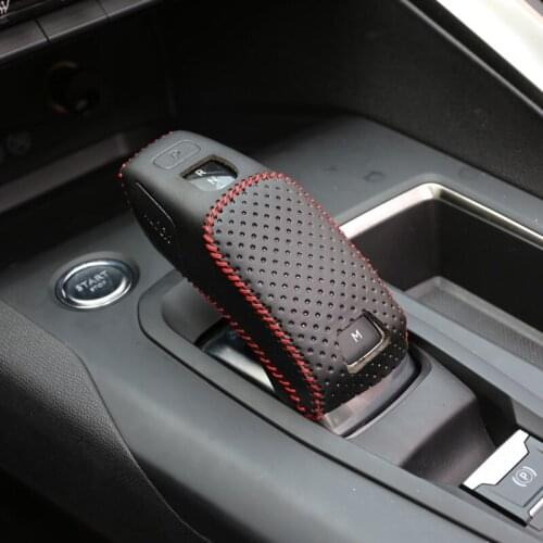 Fit For Citroen C5 Aircross Internal Genuine Leather Gear Lever Cover Gear Shift Collars Gear Knob Cover Decoration Accessories