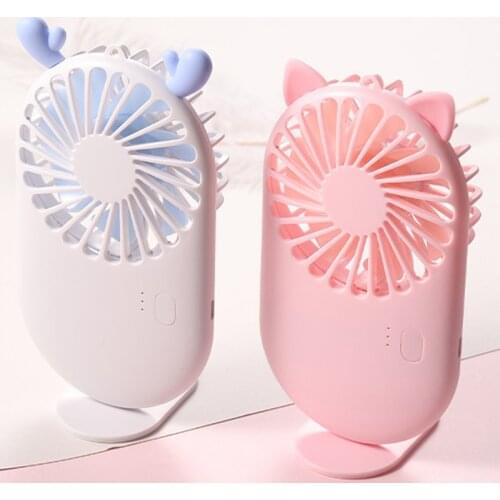 Mini Pocket Hand Held Fan USB Rechargeable Cute Portable Fan Portable Desk Fans Personal Portable Air Cooler Outdoor Travel Fan