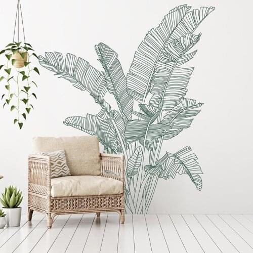 Bird of Paradise Large Tropical Plant Wall Decal, modern home decoration wall vinyl sticker E222