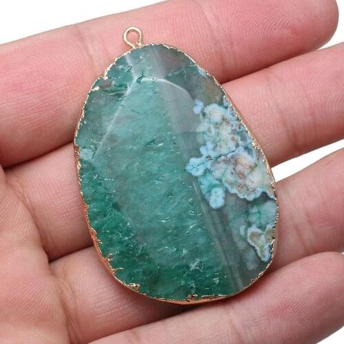 Natural Stone agates Pendants Drop-shaped Shape Exquisite Charm For jewelry making DIY necklace Earring accessories35x48-36x50mm