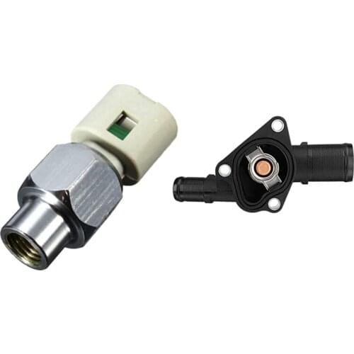 For Renault Clio Kangoo Twingo Engine Coolant Thermostat With Housing With Power Steering Switch Pressure Sensor