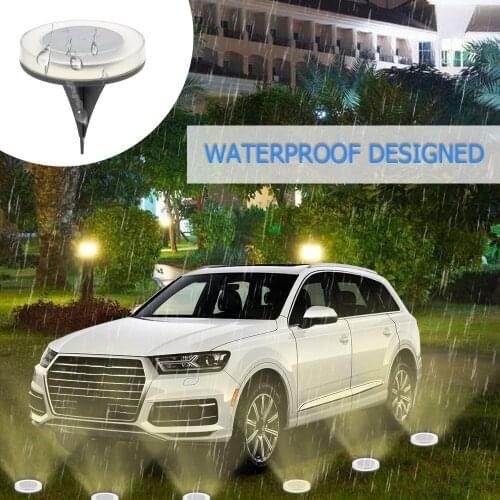 Solar Powered Sensor Lamp Outdoor Waterproof Square Floor Lamps 8LED Landscape Garden Light Drop shipping