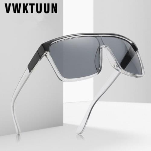 VWKTUUN Square Sunglasses Men Vintage Driving Driver Glasses Intergrated Mirror Shades UV400 Driver Eyewear Sport Sun glasses
