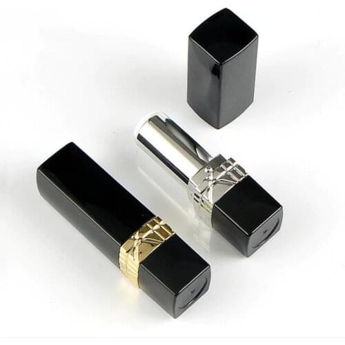 Wholesale10/30/50PCS 12.1MM Lipstick Bottles Square Lip Stick Tubes Lipgloss/Lipbalm Tubes Lipstick Containers Black Lip Tubes