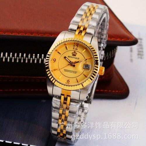 2016 new luxury brand Crown Clock women gold stainless steel fashion casual ladies bracelet Calendar quartz watch montre femme