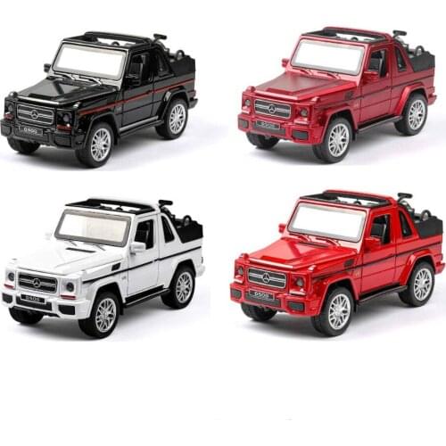 1:32 Simulation Metalz G500 SUV Jeep R Alloy Model Car Openable Sound Light Pull Back 1:32 Car Model For Children Gift Toys