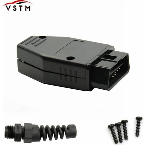 20pcs/lot 16 pin obd connector obd2 16pin Adaptor eobd2 obdii J1962 Connector obdii plug with screws