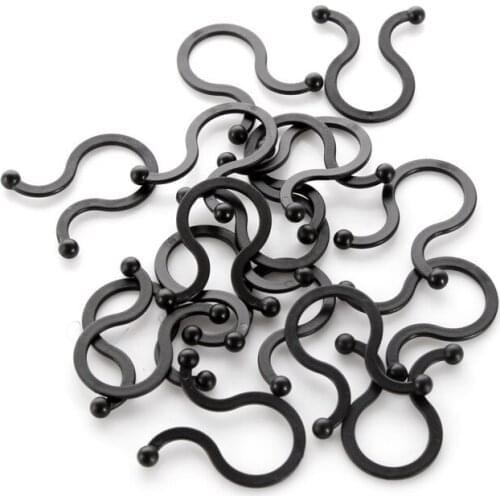 20Pcs Home Black Cable clips cable button tied tie Cord Organizer Clip Holder Tools