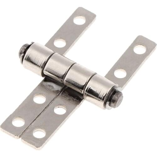 31.6x48x7.8mm Silver Torque Type Friction Positioning Hinge 3.3mm Mounting Hole Dia 8-hole