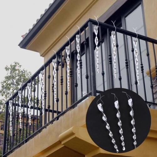 4/8/12Pcs Anti Bird Rod Spiral Design Reflective Plastic Protection Agricultural Rotating Rod Repeller for Garden