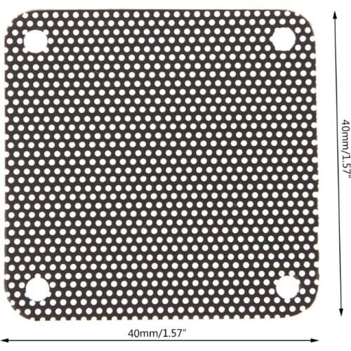 5PCS PVC Fan Dust Filter PC Dustproof Case Cuttable Computer Mesh Cover 40mm Mesh Black
