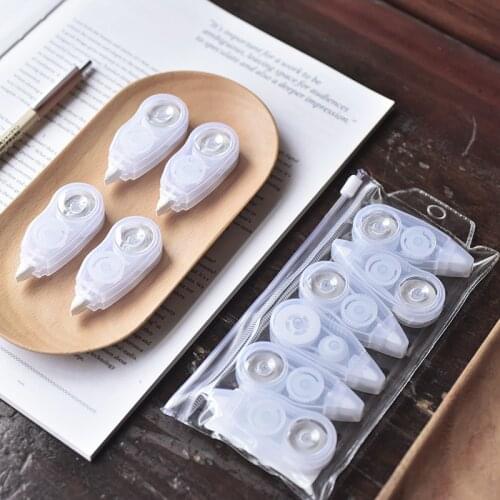 6Pcs/lot 8M Student White Simple Stationery Correction Tape Study Mistake Correction Portable School Supplies Core Replacable