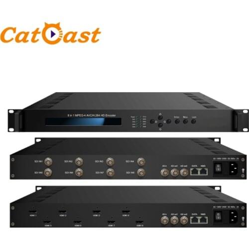 8 IN1 HDMI SDI ASI Multiplexing ASI IP Encoder MPEG4 H.264 HD Video Encoder