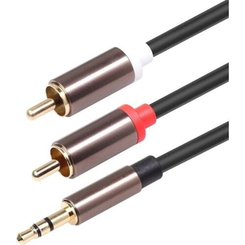 3.5mm To 2rca Double Lotus Audio Cable Audio Adapter Cable Car Phone AUX Cable 3.5 male To 2rca Male Audio Cable